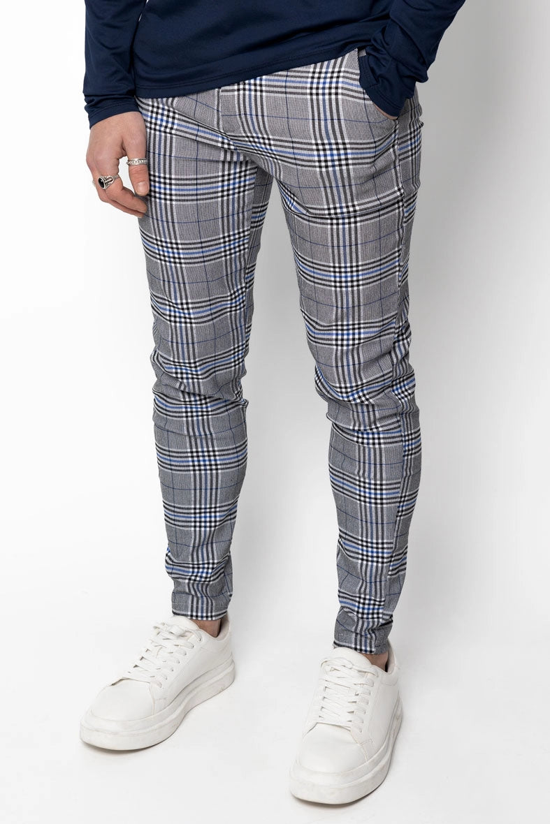 Pantalon habillé à carreaux