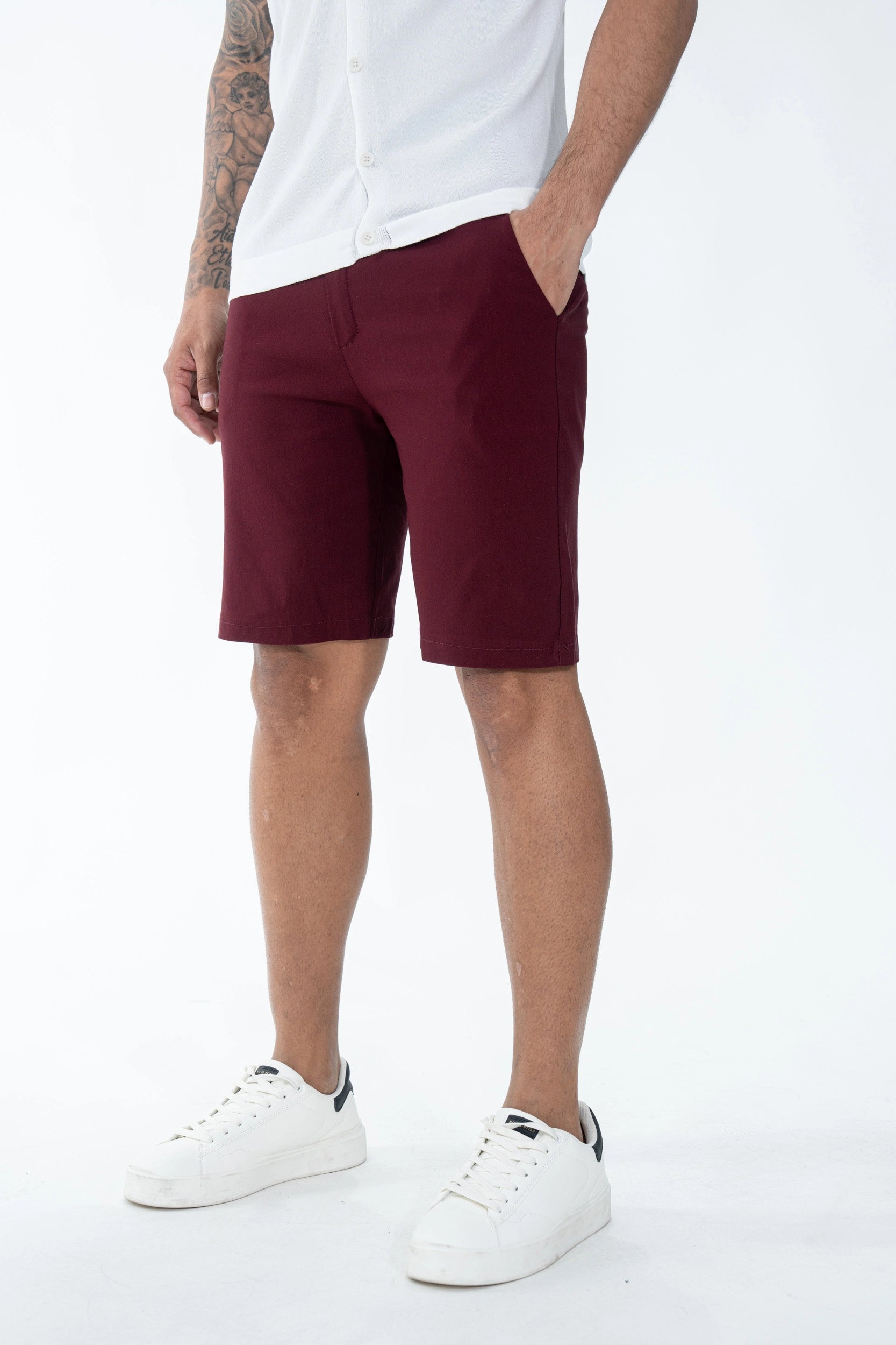 Plain chino shorts