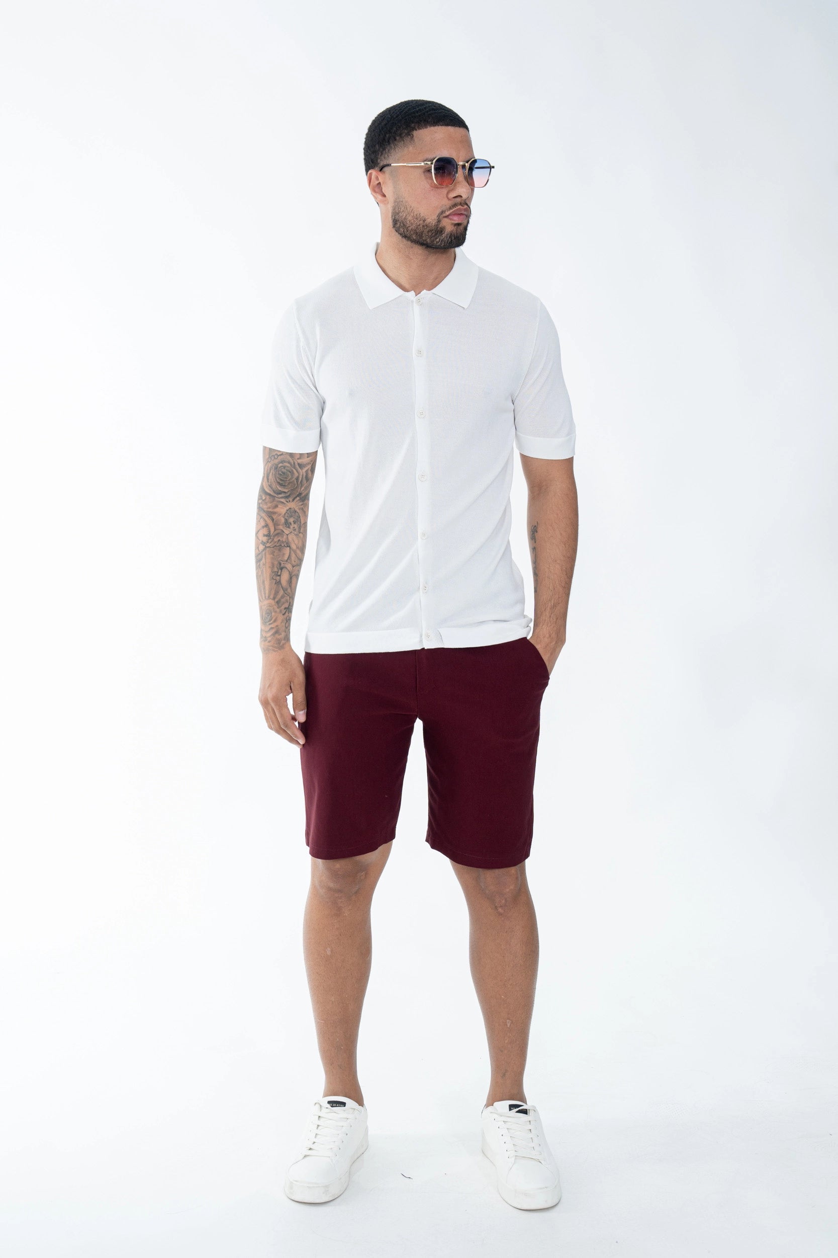 Plain chino shorts