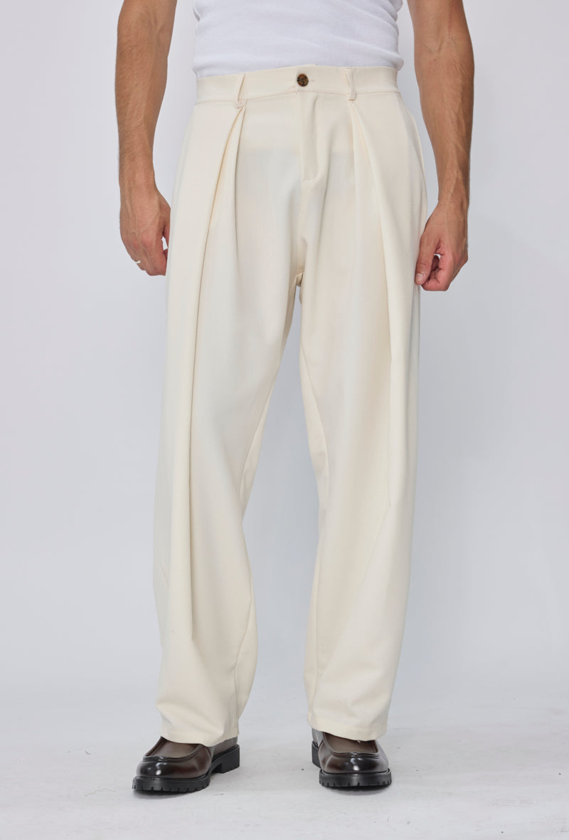 Pantalon à plis élégant