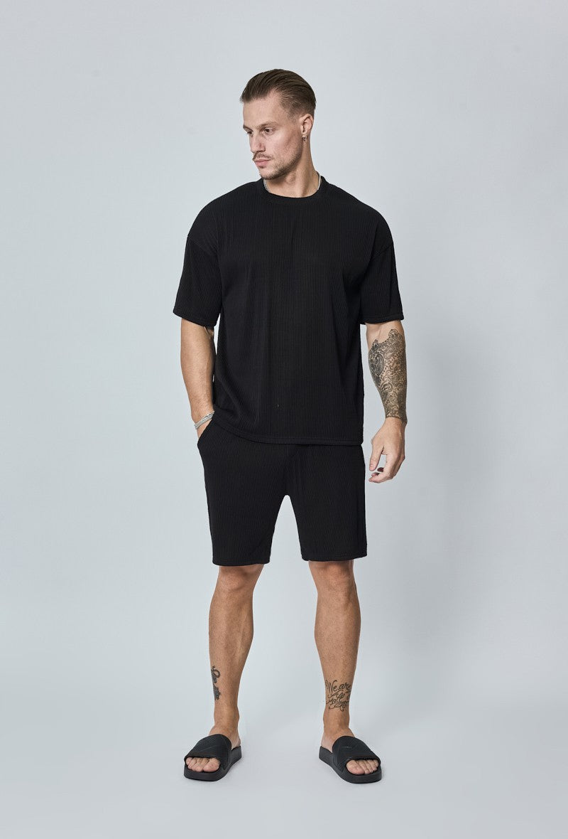 Ensemble uni plissé tshirt & short - Frilivin