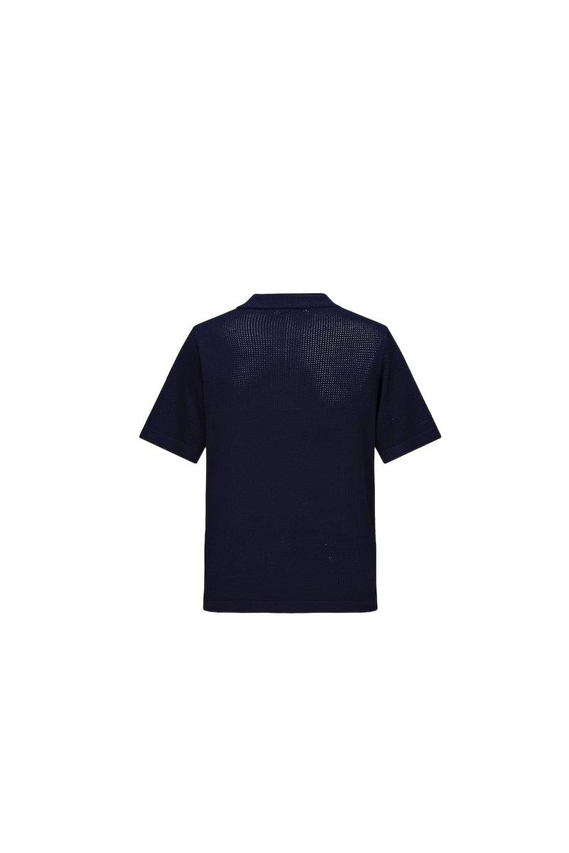 T-shirt polo zippé maille piquée - Frilivin