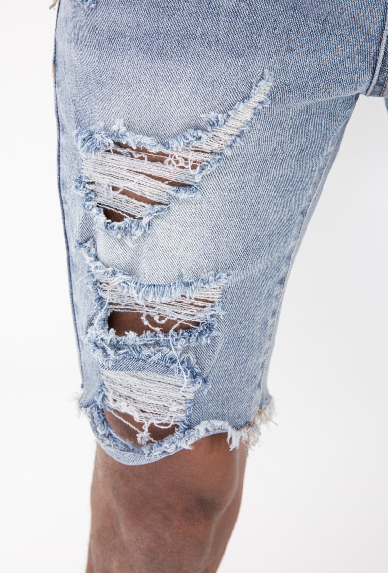 Short jean stretch déchiré - Frilivin