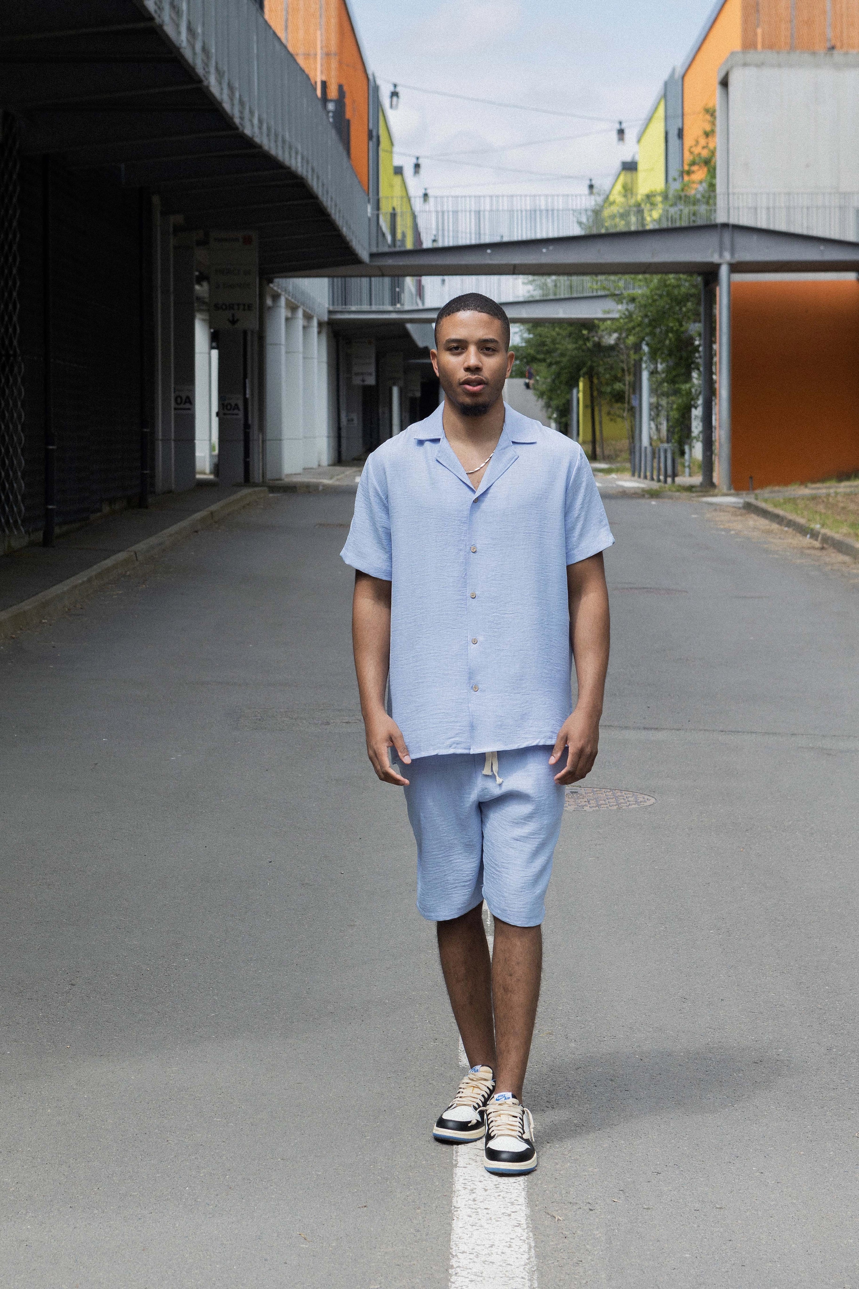 Ensemble uni chemise short