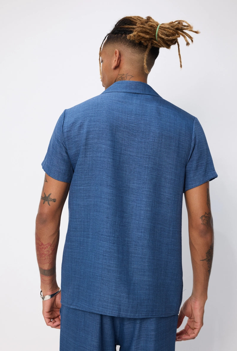 Ensemble chemise manches courtes à boutons avec pantalon