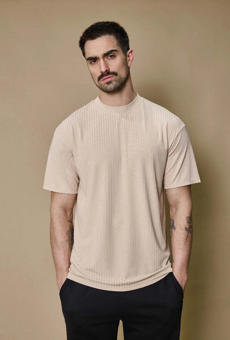 Plain oversized striped T-shirt