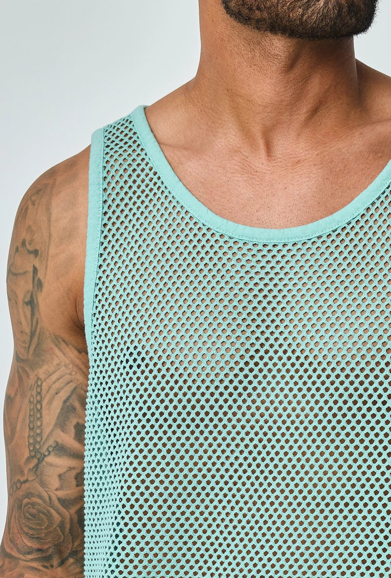 T-shirt uni sans manches trouée courtes