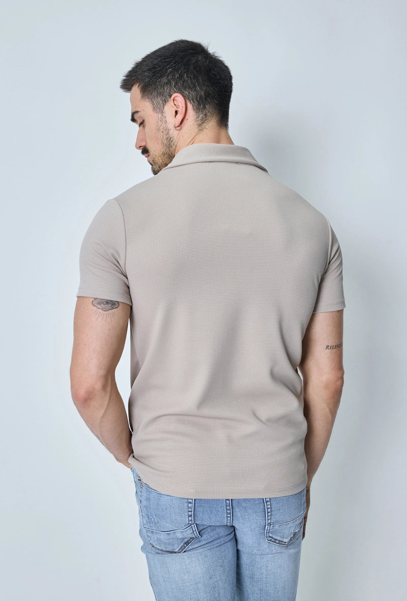 Polo uni manches courtes