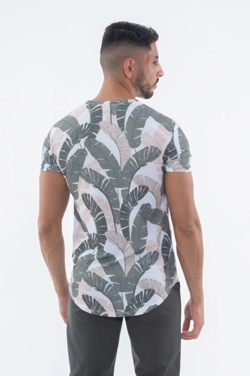 T-shirt manches courtes à motifs plumes