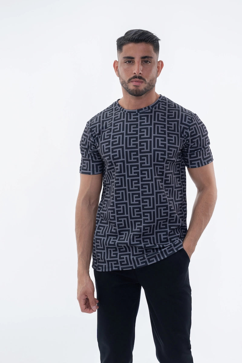 T-shirt aux motifs répétitifs monogramme