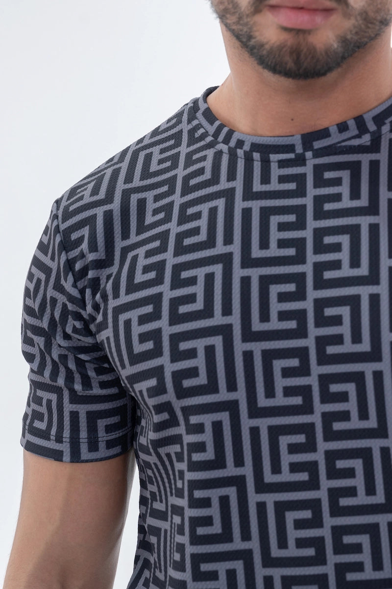 T-shirt aux motifs répétitifs monogramme