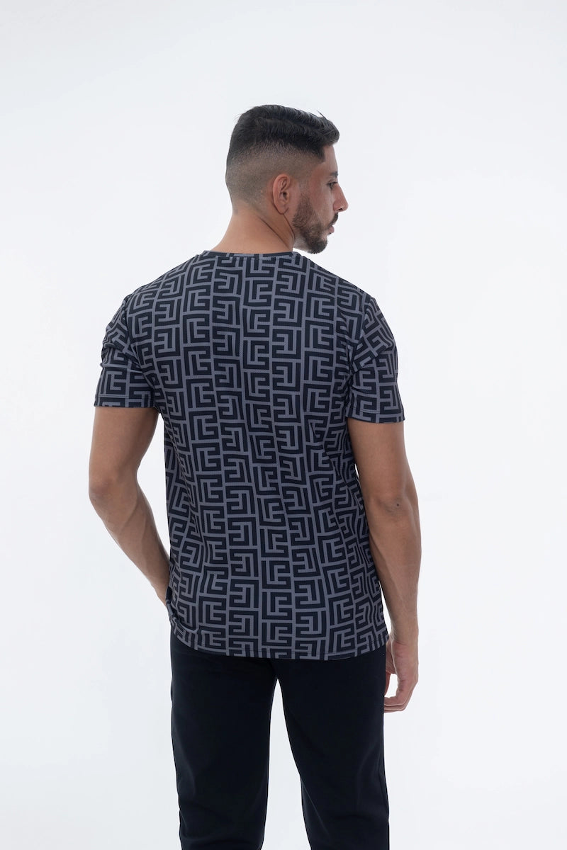 T-shirt aux motifs répétitifs monogramme