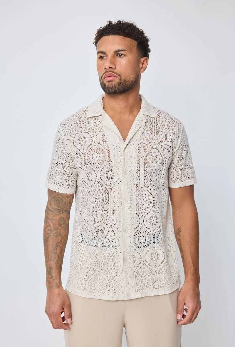 Chemise unie manches courtes