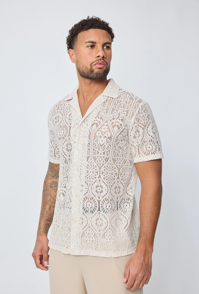 Chemise unie manches courtes