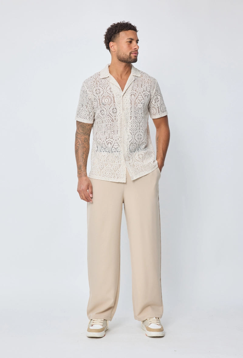 Chemise unie manches courtes