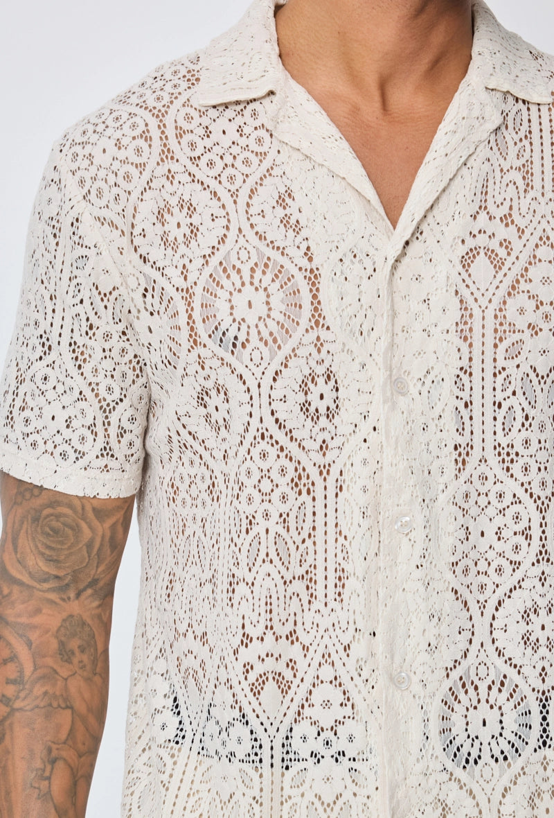 Chemise unie manches courtes
