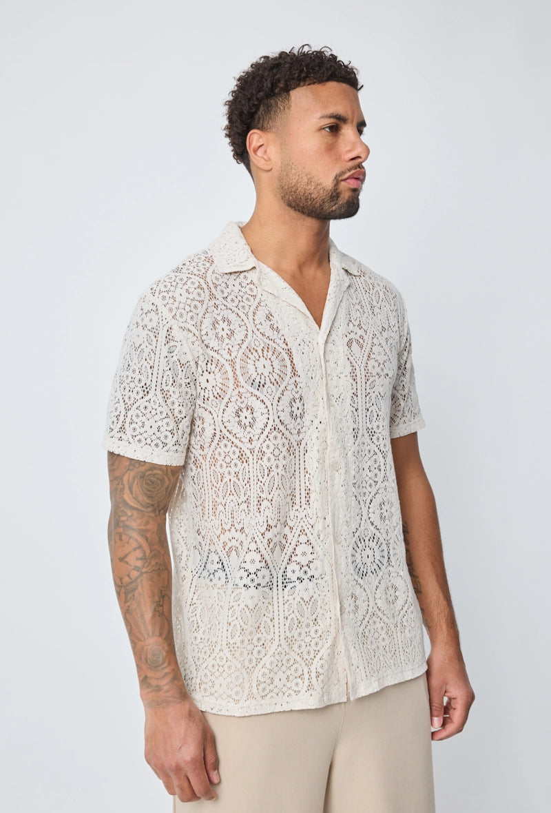 Chemise unie manches courtes