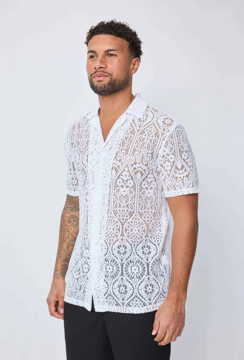 Chemise unie manches courtes