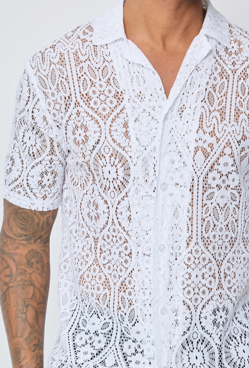 Chemise unie manches courtes