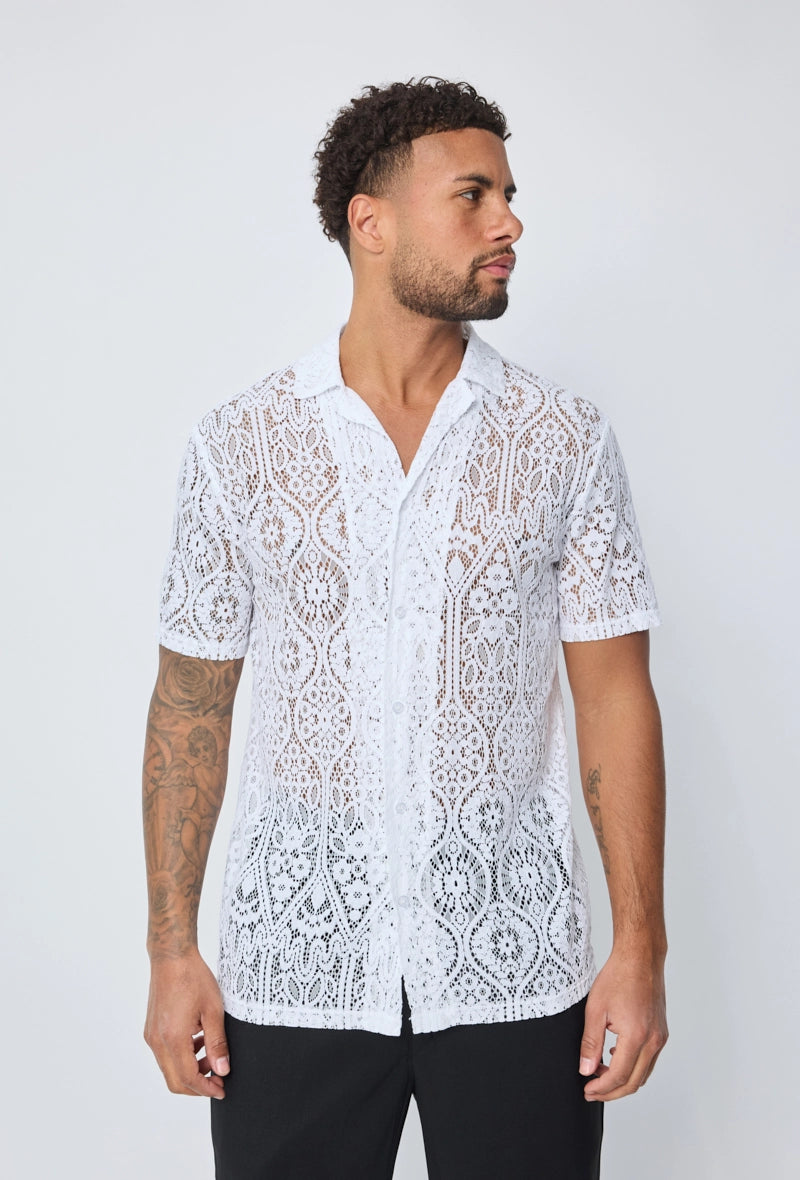 Chemise unie manches courtes