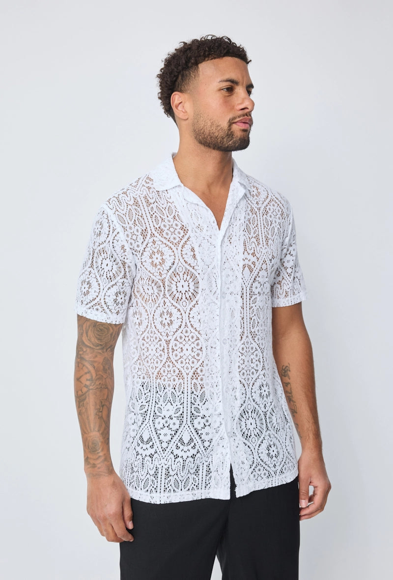 Chemise unie manches courtes