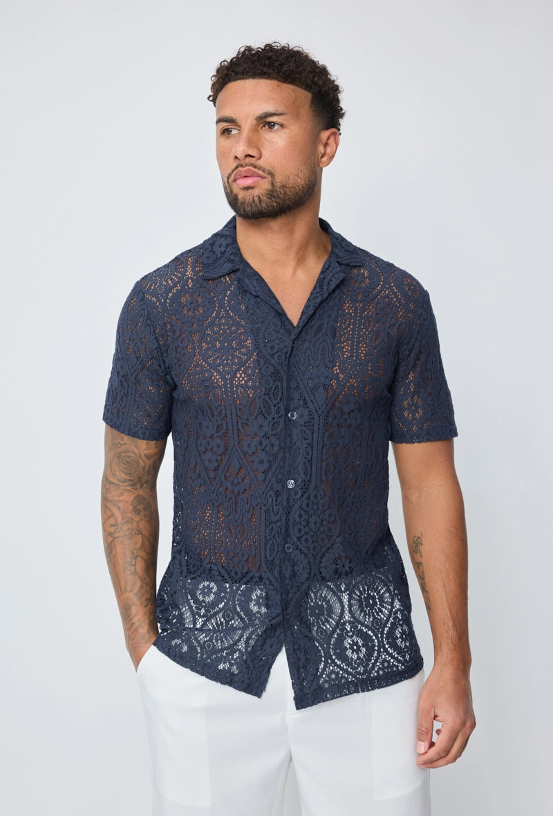 Chemise unie manches courtes