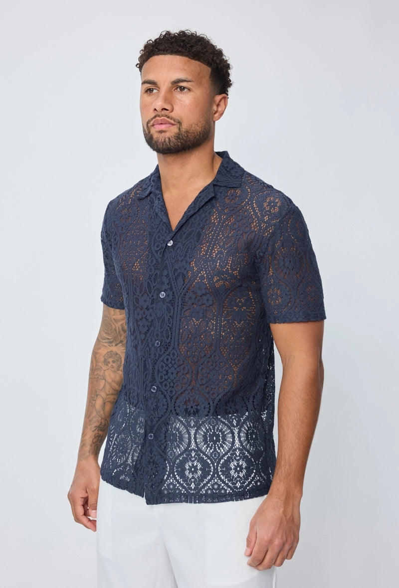 Chemise unie manches courtes