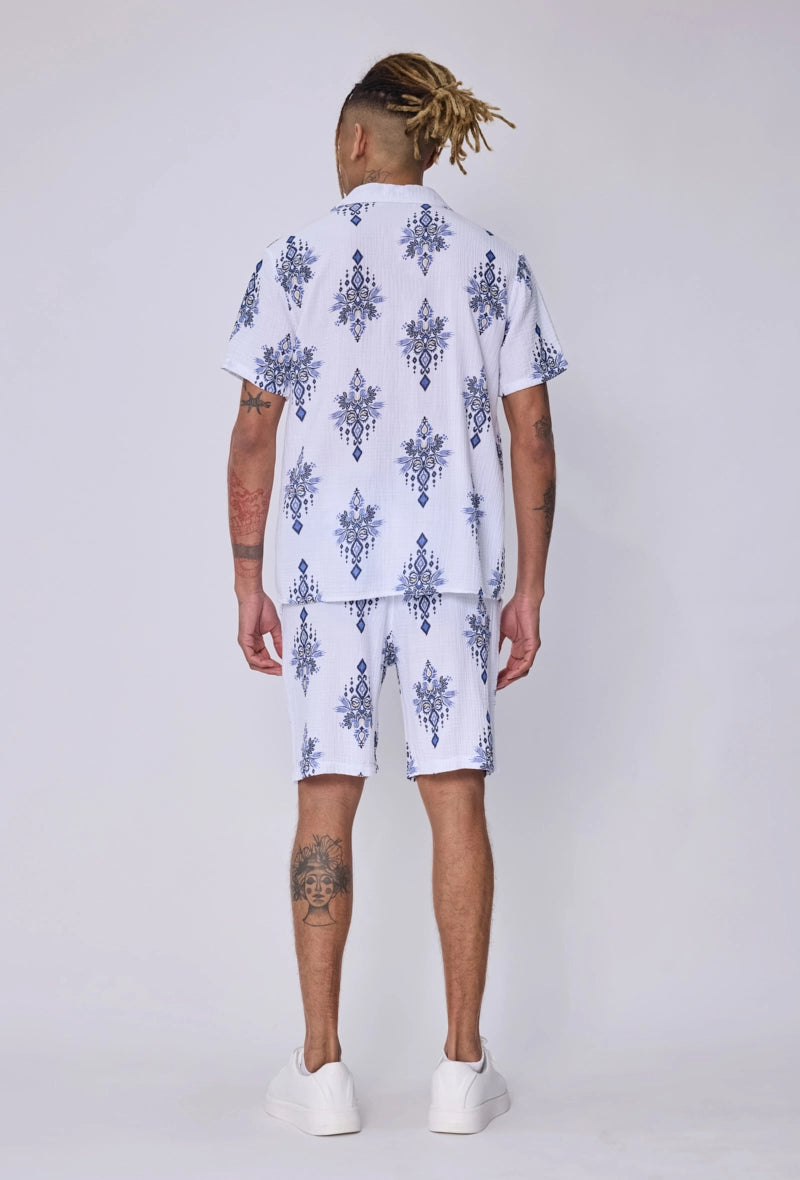 Ensemble chemise short imprimé