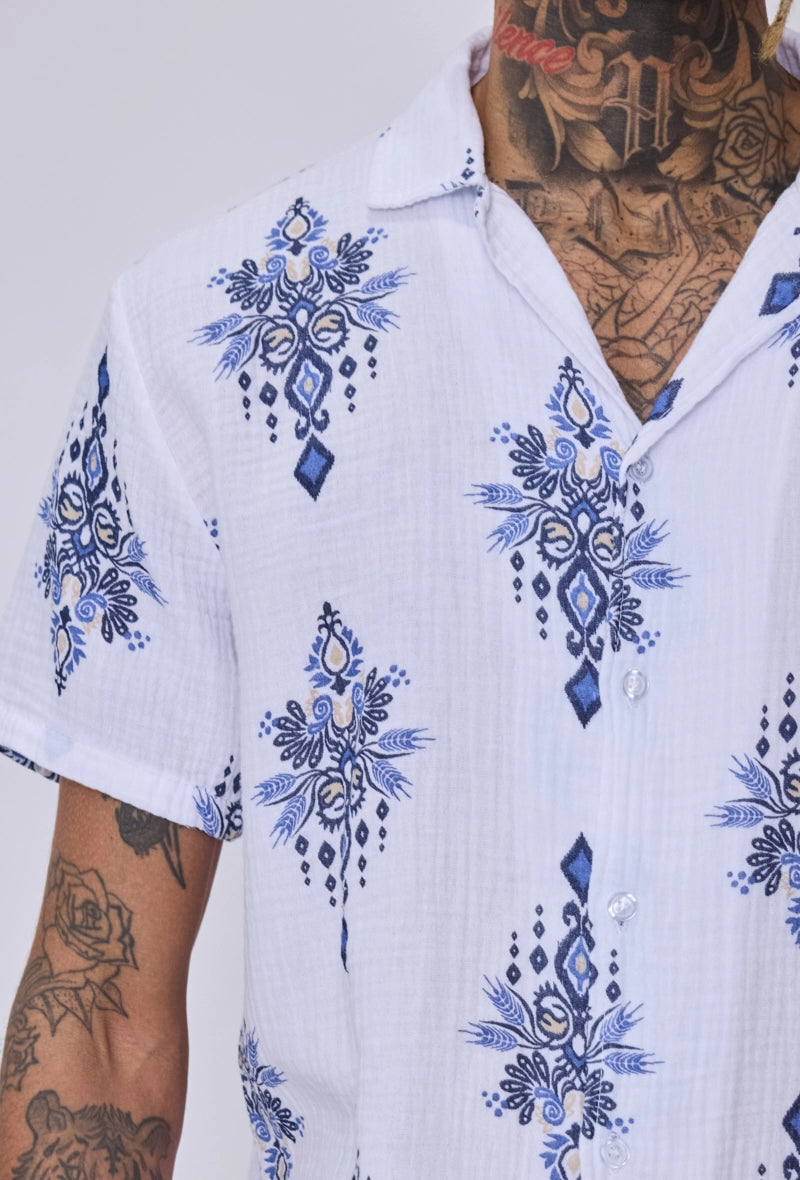 Ensemble chemise short imprimé