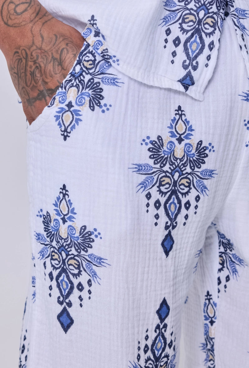 Ensemble chemise short imprimé
