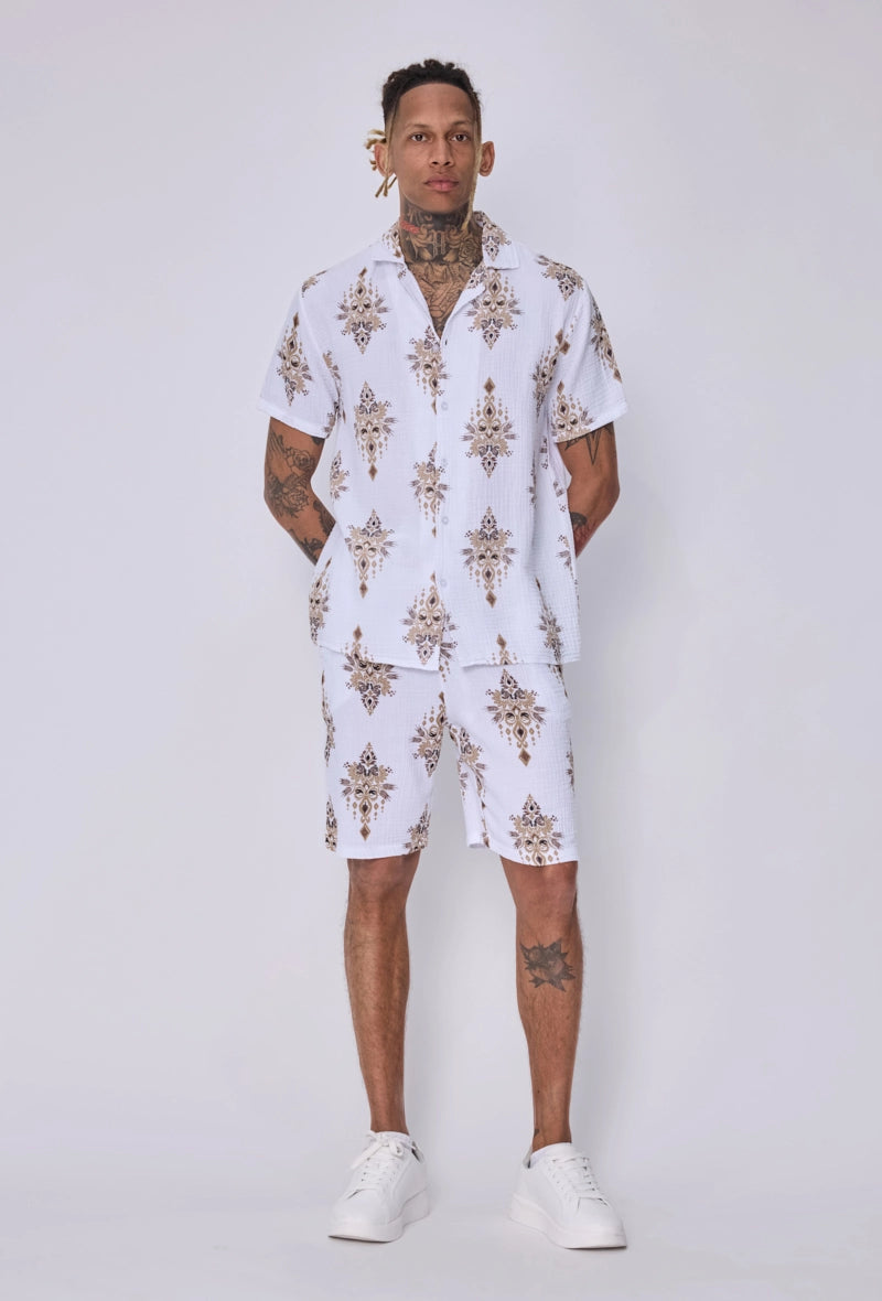 Ensemble chemise short imprimé