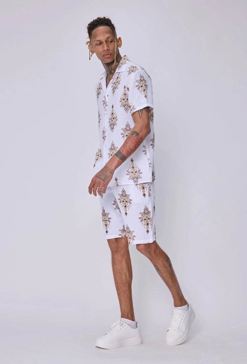 Ensemble chemise short imprimé