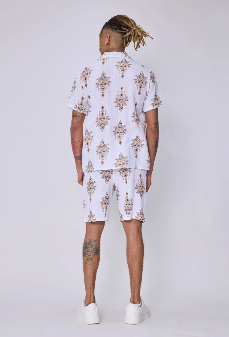 Ensemble chemise short imprimé