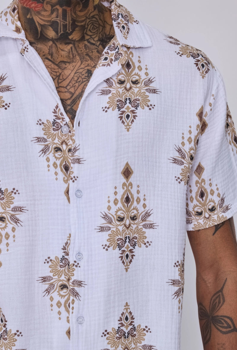 Ensemble chemise short imprimé