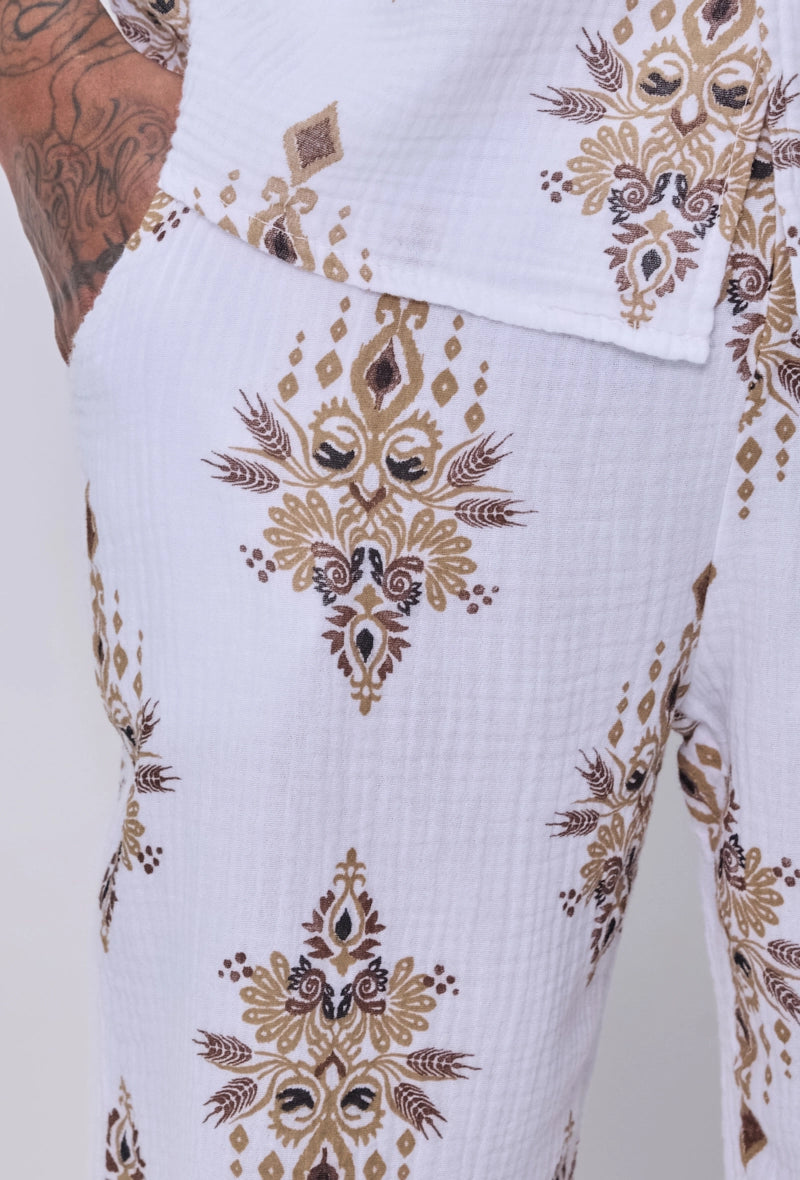 Ensemble chemise short imprimé