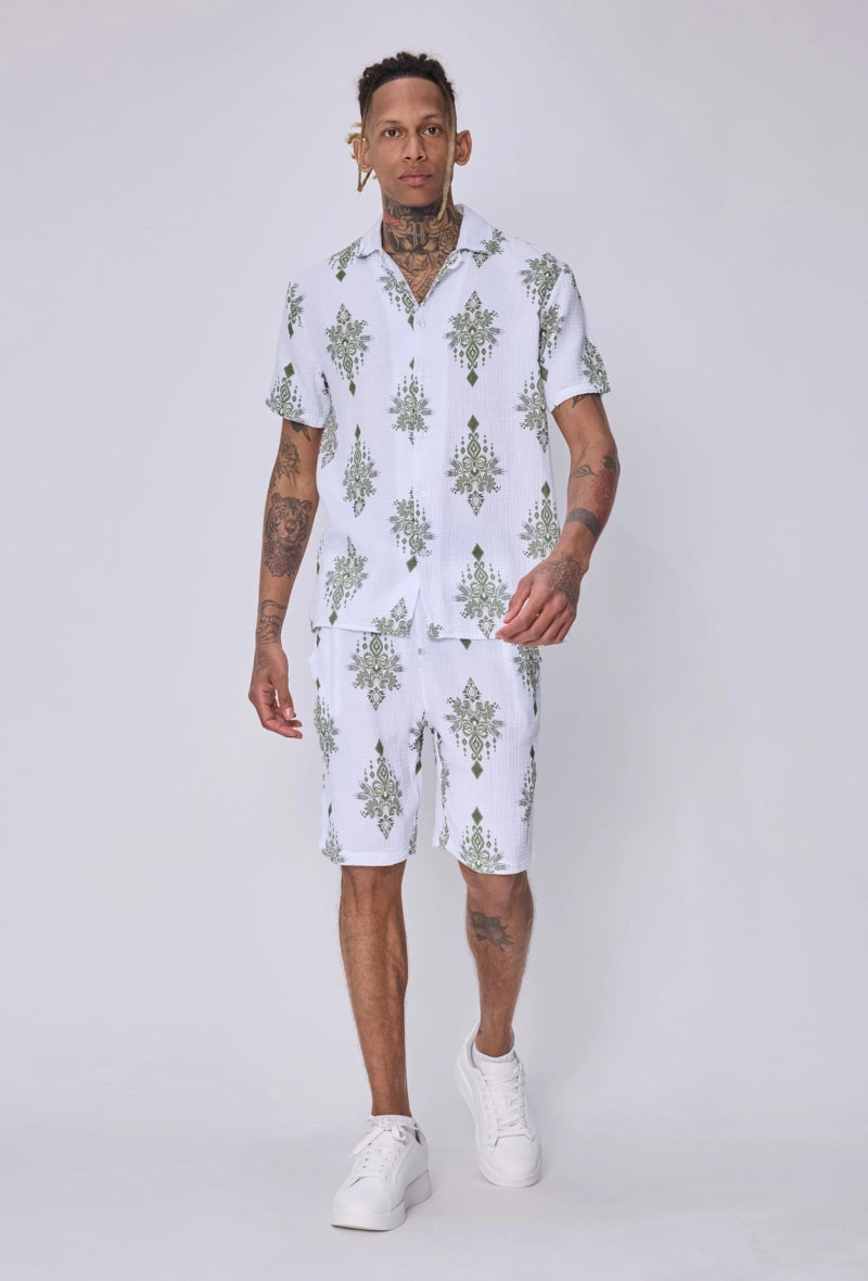 Ensemble chemise short imprimé