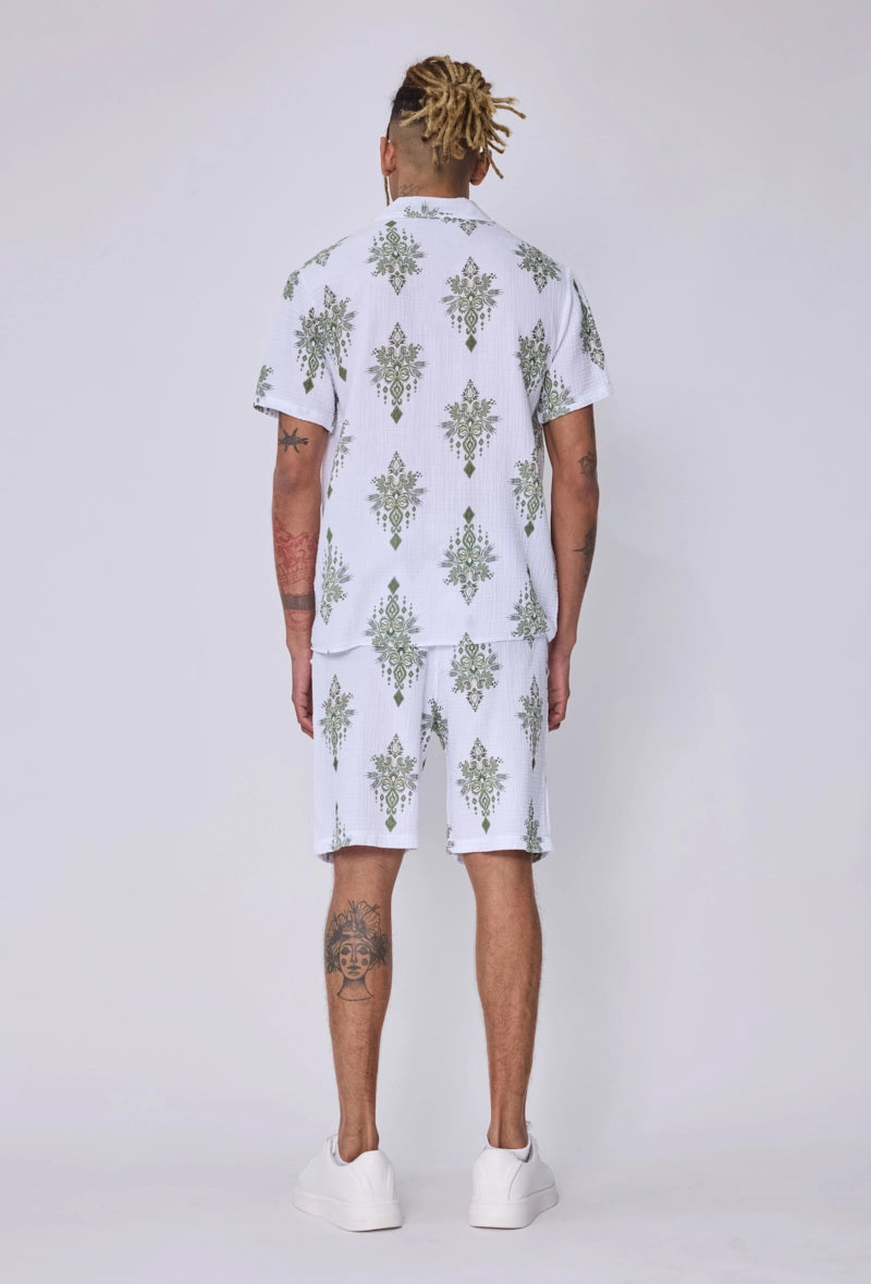 Ensemble chemise short imprimé