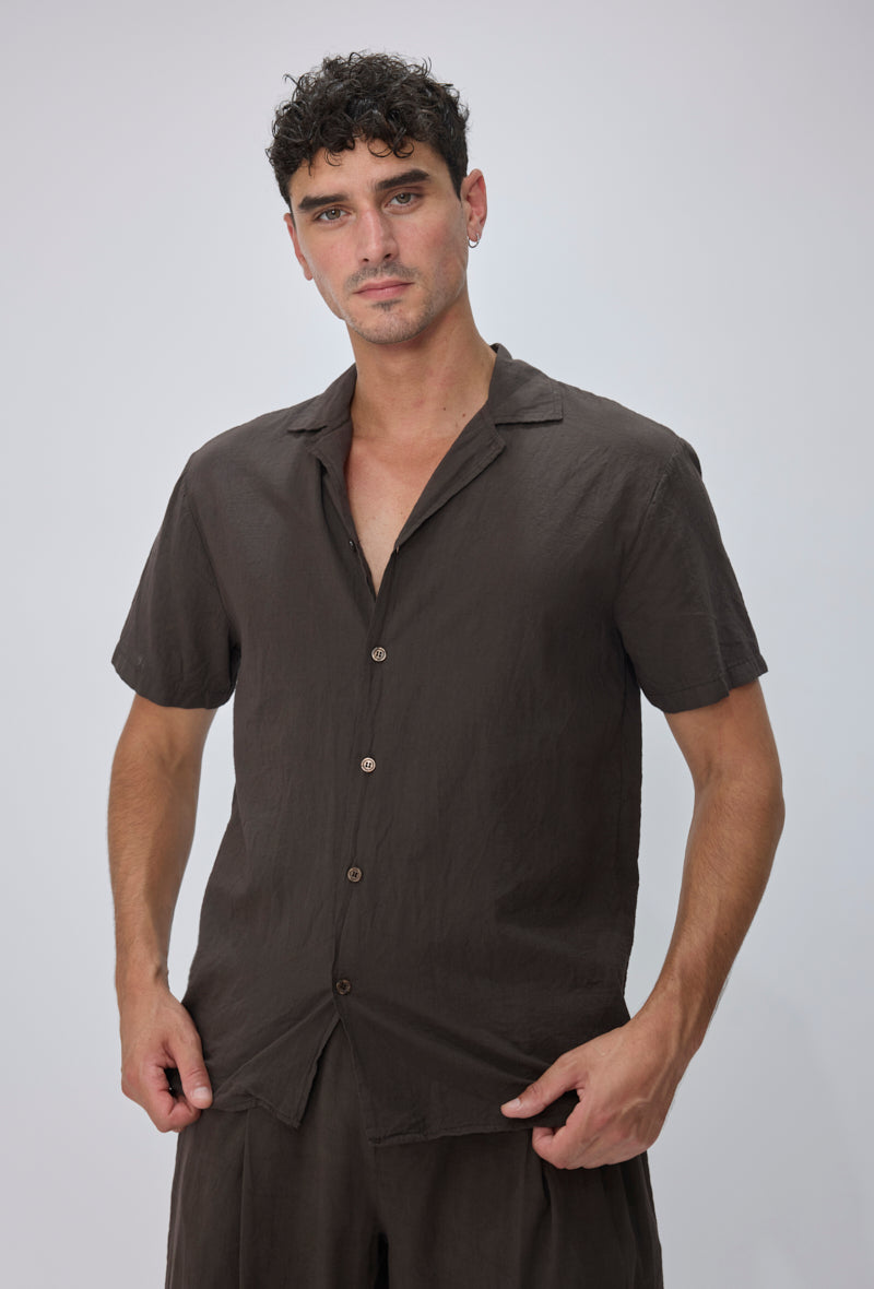 Chemise col cubain casual