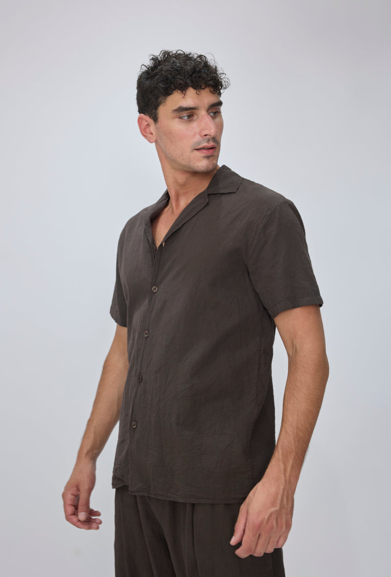 Chemise col cubain casual