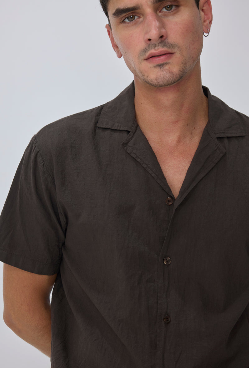 Chemise col cubain casual