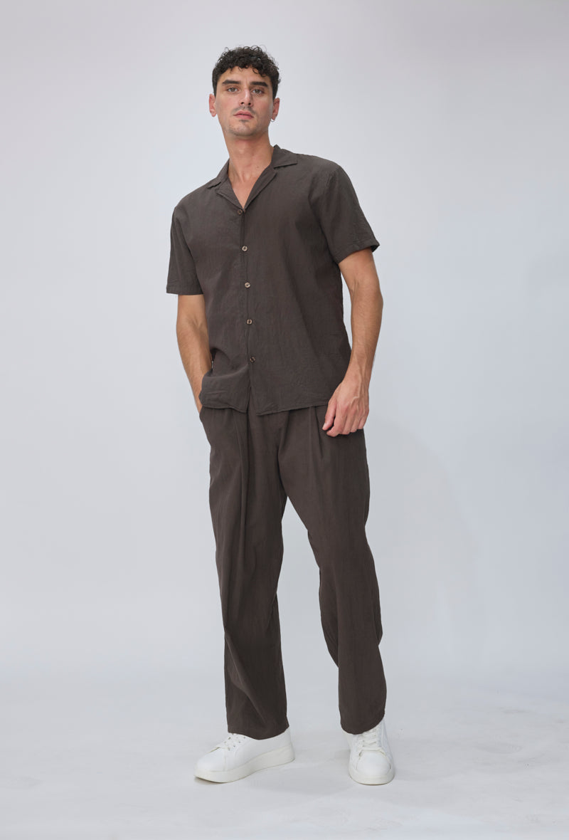 Chemise col cubain casual