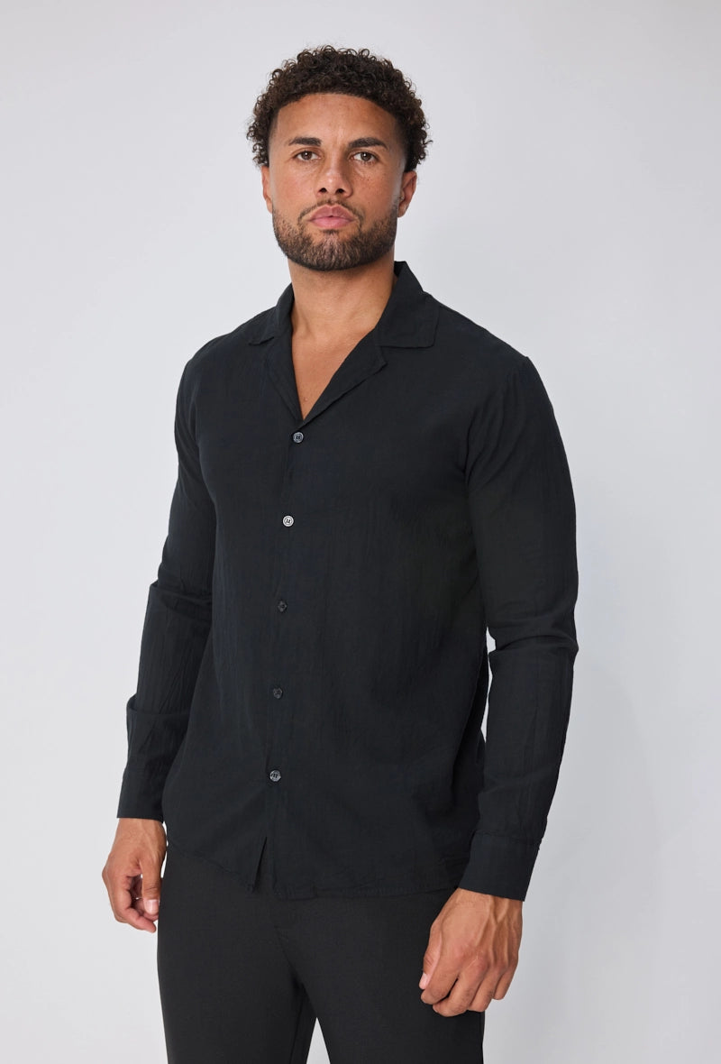 Chemise unie à manches longues