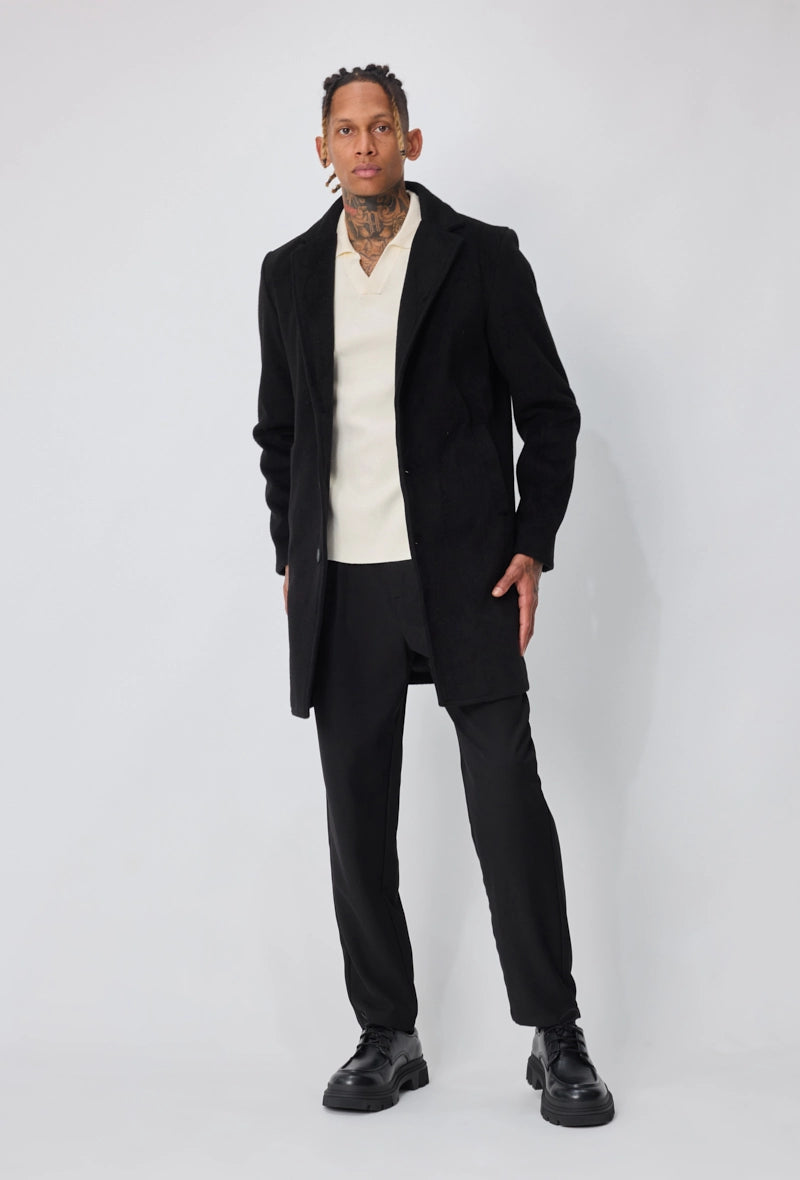 Manteau homme chic uni