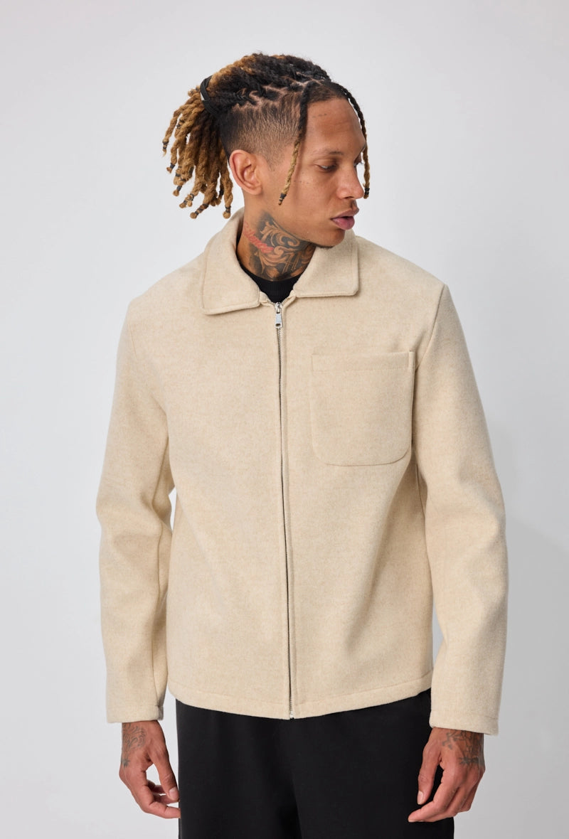 Veste homme couleur uni sans capuche