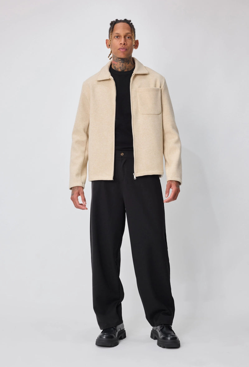 Veste homme couleur uni sans capuche