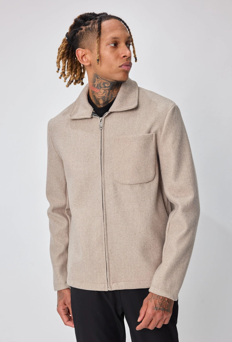 Veste homme couleur uni sans capuche