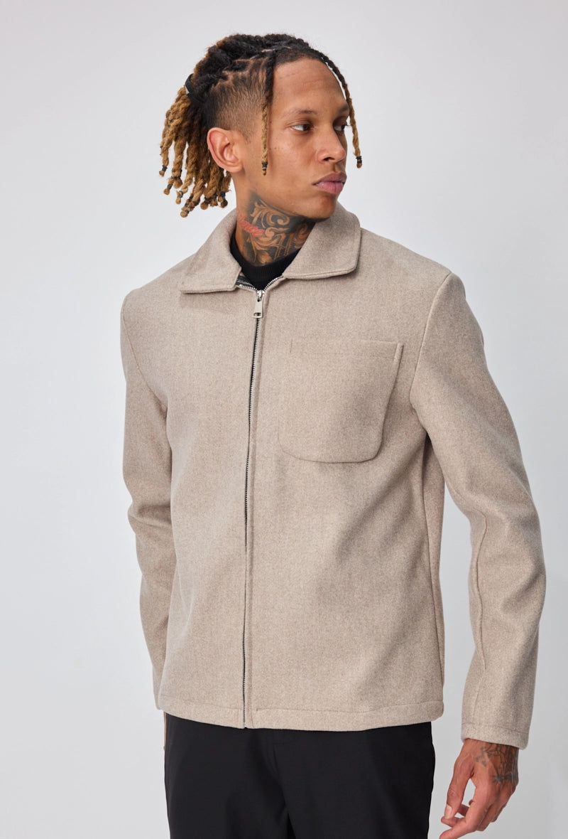 Veste homme couleur uni sans capuche