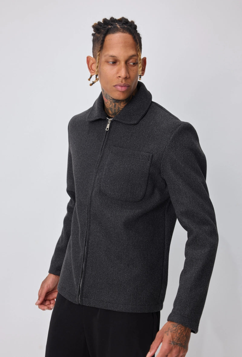Veste homme couleur uni sans capuche