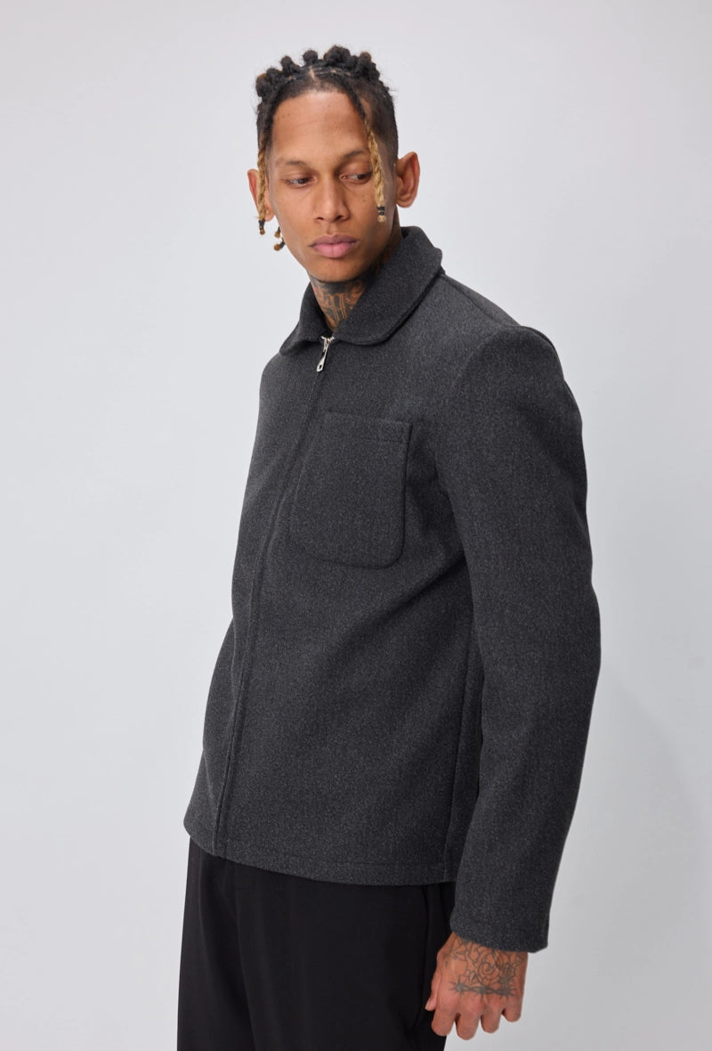 Veste homme couleur uni sans capuche