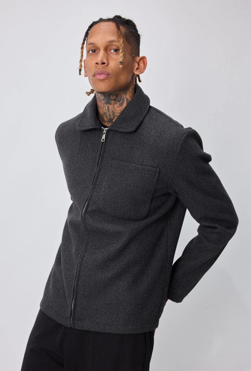 Veste homme couleur uni sans capuche